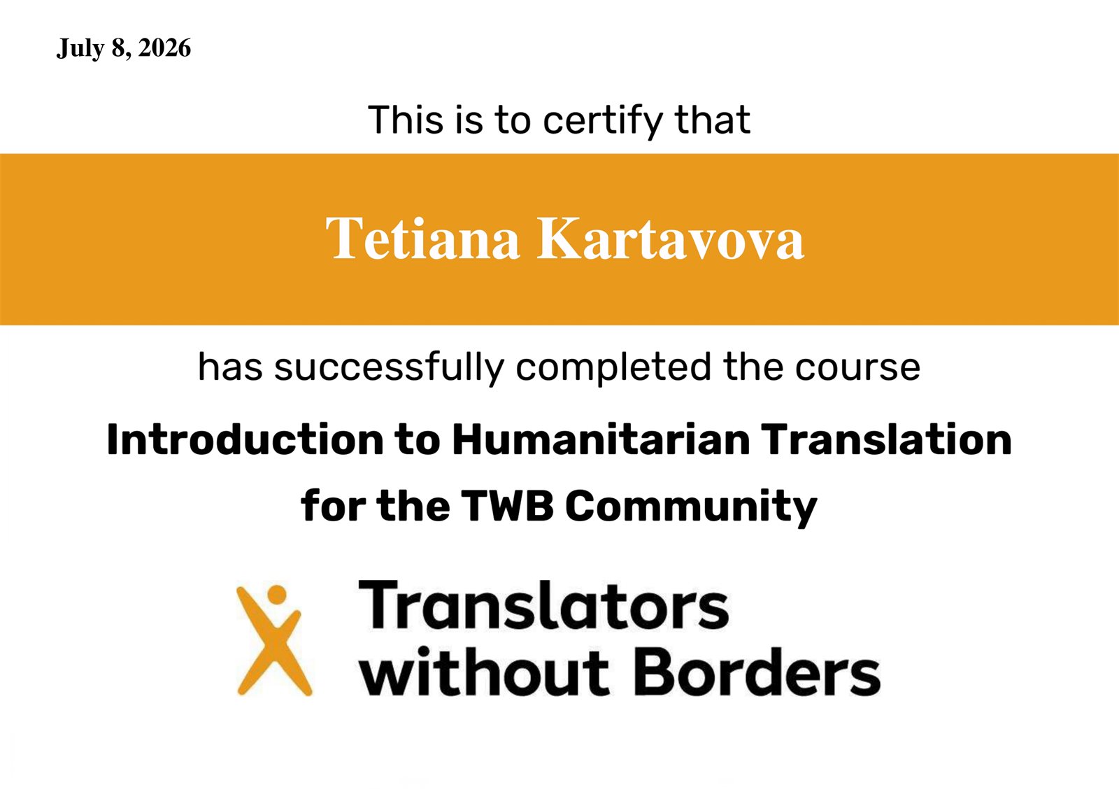 Introduction to Humanitarian Translation — Translators without Borders